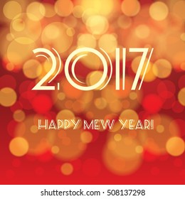 Happy New Year 2017 shine blur background 