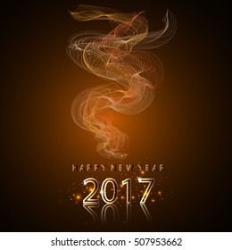 Happy New year 2017 and smoke color design