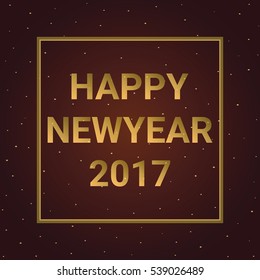 Happy New Year 2017 with starry. Vector Illustration