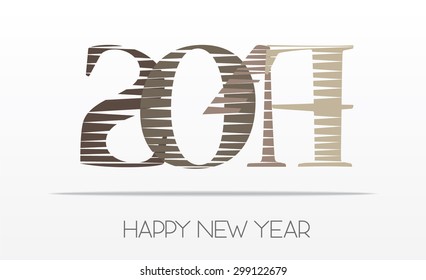 Happy New Year 2017, text vector design.