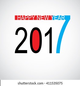 Happy new year 2017 Text Design