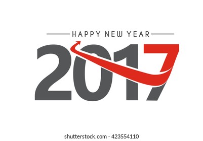 Happy new year 2017 Text Design vector