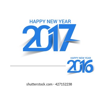 Happy new year 2017 Text Design vector