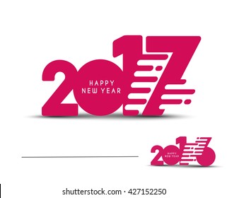 Happy new year 2017 Text Design vector