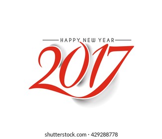 Happy new year 2017 Text Design vector