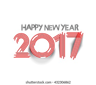 Happy new year 2017 Text Design vector