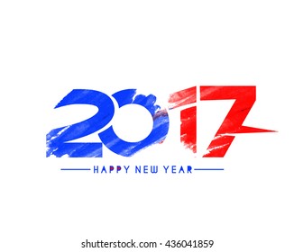 Happy new year 2017 Text Design vector