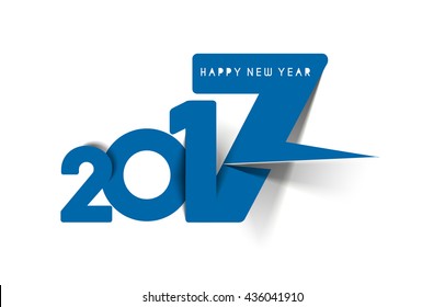 Happy new year 2017 Text Design vector