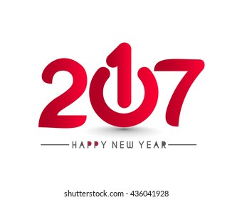 Happy new year 2017 Text Design vector