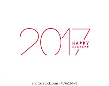 Happy new year 2017 Text Design vector