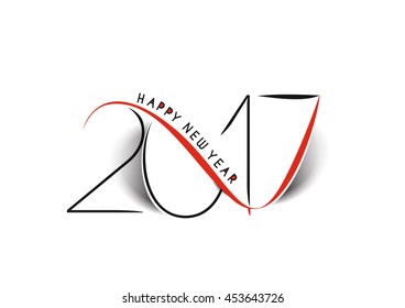 Happy new year 2017 Text Design vector