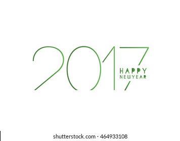 Happy new year 2017 Text Design vector