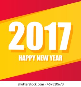 Happy new year 2017 Text Design