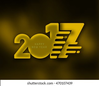 Happy new year 2017 Text Design