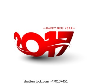 Happy new year 2017 Text Design