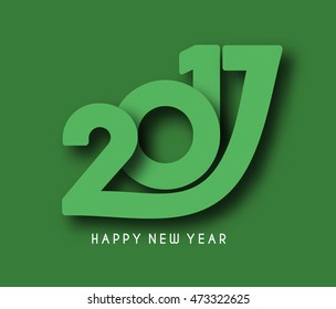 Happy new year 2017 Text Design vector