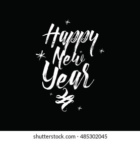 Happy New Year 2017 text design. Vector logo, typography. Usable as banner, greeting card, gift package etc.