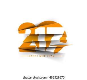 Happy new year 2017 Text Design vector