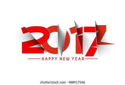 Happy new year 2017 Text Design vector