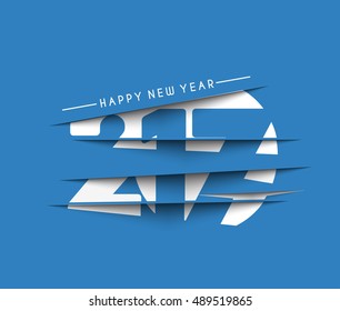 Happy new year 2017 Text Design vector