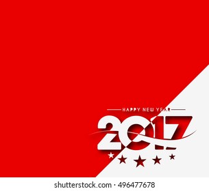 Happy new year 2017 Text Vector Design Abstract Background