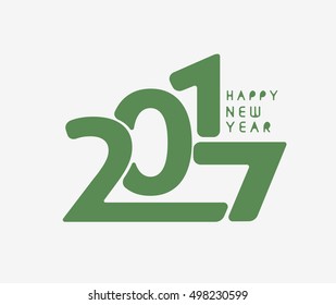 Happy new year 2017 Text Design vector