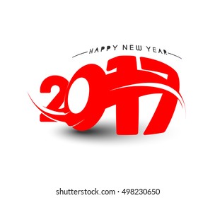 Happy new year 2017 Text Design vector