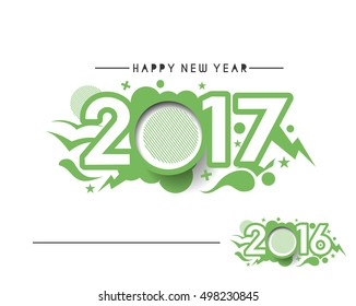 Happy new year 2017 Text Design vector