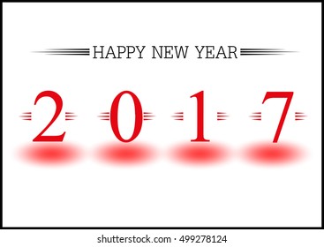 Happy new year 2017 Text Design vector