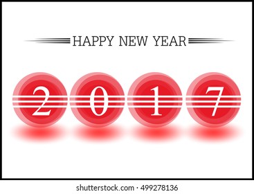 Happy new year 2017 Text Design vector