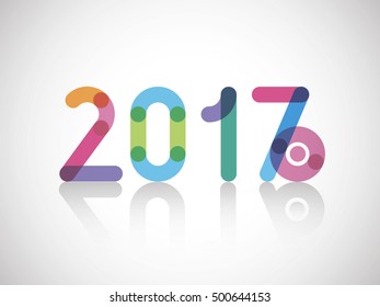 happy new year 2017 text design