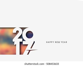 Happy new year 2017 text design elements for holiday cards decorations Vector Illustration background