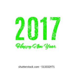 Happy new year 2017 Text Design vector