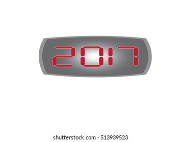 Happy new year 2017 Text Design vector