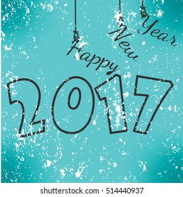 Happy new year 2017 Text Design vector