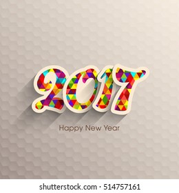 Happy new year 2017 Text Design vector