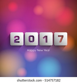 Happy new year 2017 Text Design vector