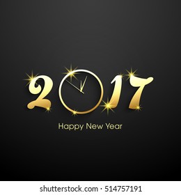 Happy new year 2017 Text Design vector