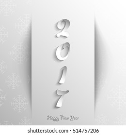 Happy new year 2017 Text Design vector