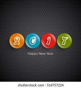 Happy new year 2017 Text Design vector