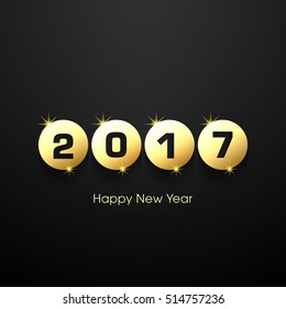 Happy new year 2017 Text Design vector