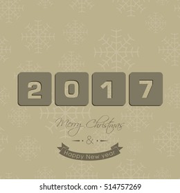 Happy new year 2017 Text Design vector