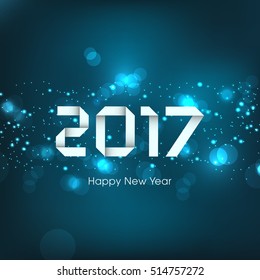 Happy new year 2017 Text Design vector