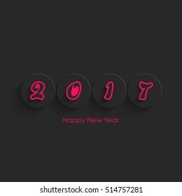 Happy new year 2017 Text Design vector