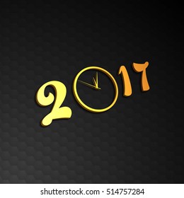 Happy new year 2017 Text Design vector