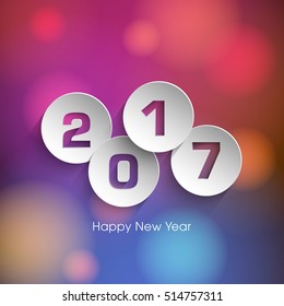 Happy new year 2017 Text Design vector