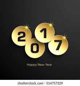 Happy new year 2017 Text Design vector