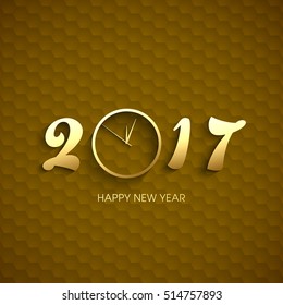 Happy new year 2017 Text Design vector.