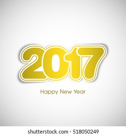 Happy new year 2017 Text Design vector.