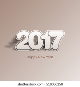 Happy new year 2017 Text Design vector.